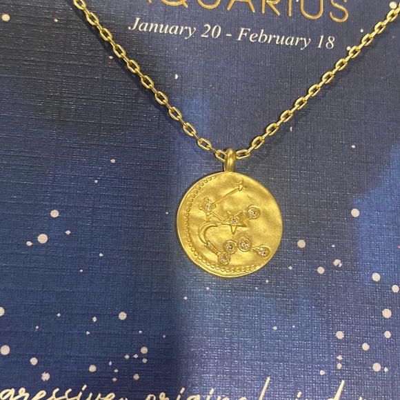 Beloved Inspired 14K Gold Dipped Constellation 
Disc w/ Stones Pendant Necklace - Picture 12 of 15